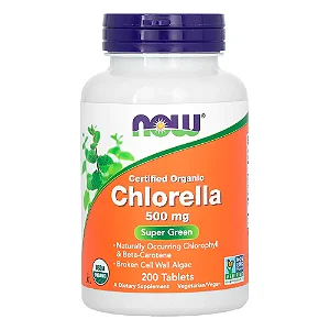 Chlorella 500mg 200 tablets Now