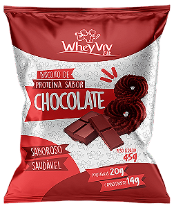 Biscoito de Proteina Sabor Chocolate 45g WheyViv 20g proteín