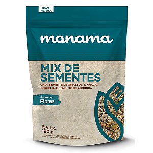 Mix de Sementes 190g Monama Chia, Girassol, Linhaça, Abóbora