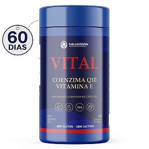 Coenzima Q10 + Vitamina E Vital 60 Doses - Natural do Vale