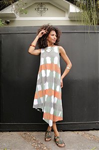 💎 Vestido em Viscolycra Premium com Estampa Manual: Tamanho G