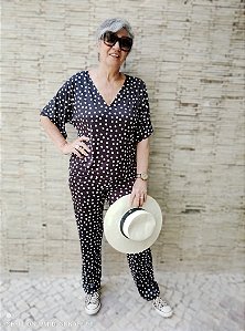 Conjunto Feminino Malha Fluity Estampa Pois | Leveza e Elegância