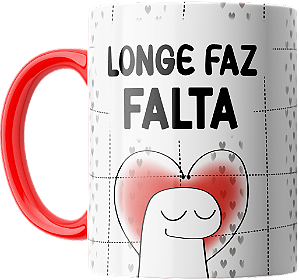 Caneca Namorados Amor Love Flork Casal Meme Cerâmica 325ml