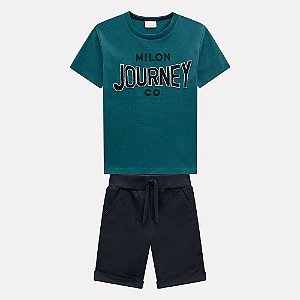 Conjunto Infantil Masculino Camiseta e Bermuda Milon