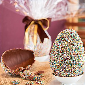 Ovo de Páscoa Dragê 350g - Chocolate ao Leite e Chocolate Amargo