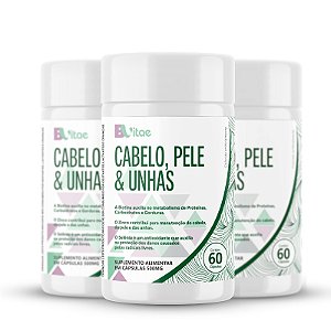 Kit 3 Cabelo, Pele e Unhas 60 caps - Bvitae
