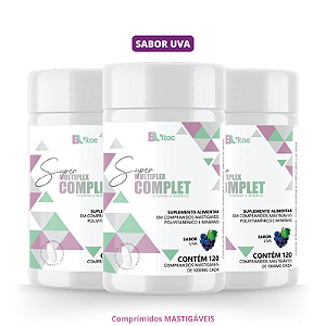 Kit 3 Super Multiplex Complet - Uva (Mastigáveis)