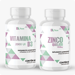 Kit Imunidade e Metabolismo - Vitamina D3 + Zinco