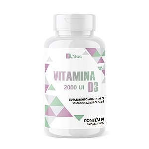 Vitamina D3 2000UI 60 caps - Bvitae