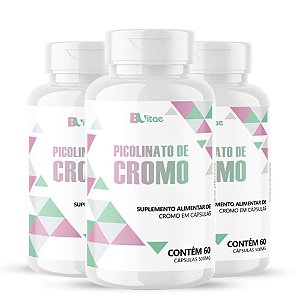 Kit 3 Picolinato de Cromo - Bvitae