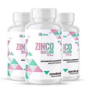 Kit 3 Zinco Quelato - Bvitae