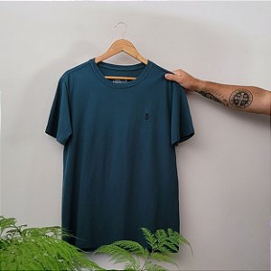 Camiseta T-shirt Basica Algodão - Verde Ciano