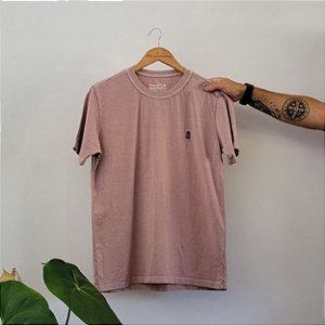 Camiseta T-shirt Basica Estonada Algodão - Rosê