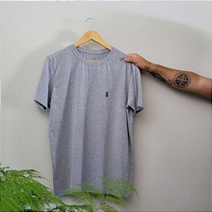 Camiseta T-shirt Basica Algodão - Cinza Mescla