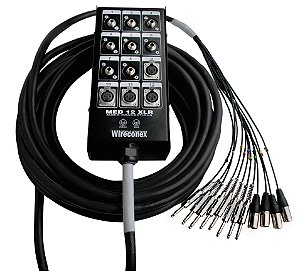 Multicabo 12 vias 8 P10 e 4 XLR