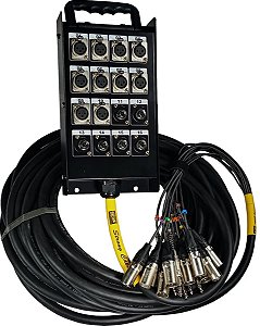 Multicabo 16 Vias XLR e P10 Profissional | Strong Cable Premium