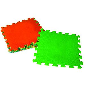 TAPETE DE EVA LISO 9 PLACAS COLORIDO CORES VIVAS
