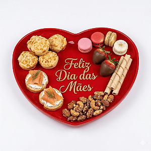 Bandeja Coração para Doces e Presentes – Decoração Dia das Mães e Festa