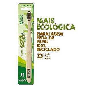 Escova Dental Natural de Bamboo 34 Tufos - Orgânico Natural
