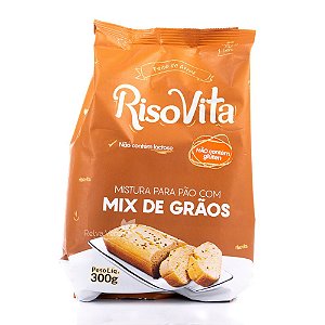 Mistura para Pao com Mix de Graos Sem Gluten RisoVita 300g