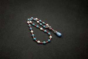 Japamala Colar Budista NAMASTE Lótus 27 Contas