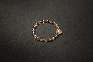 Japamala 18 Contas QUARTZO FANTASMA e Om Nepales