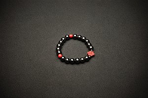 Japamala 18 Contas MAGNETITA e NÓ INFINITO