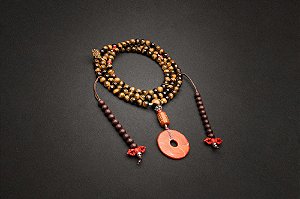 Japamala 108 Contas NIRMANAKAYA Olho de Tigre