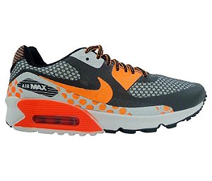 Tênis Nike Air Max 90 Premium Grafite e Laranja MOD:13919