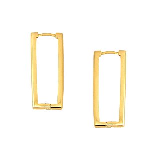 Argola Retangular G Ouro
