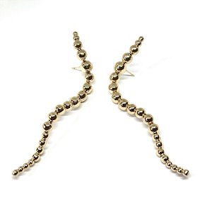 Brinco Bolas Earcuff longo