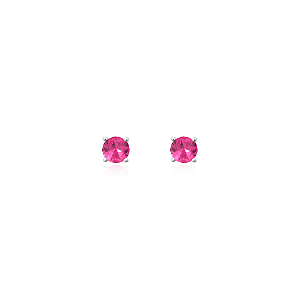 Brinco Ponto Safira pink