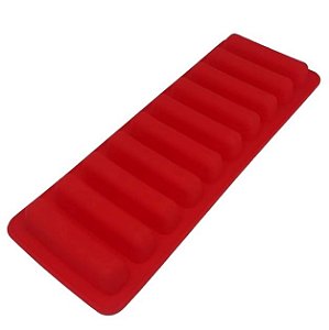 Forma Gelo Cilíndrico Silicone p/ Garrafas 10 Cavidades