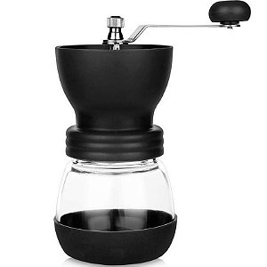 Moedor de Café Manual em Vidro Profissional