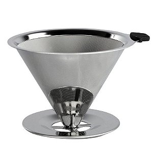 Filtro Coador p/ Café Reutilizável Inox Ultrafino Medio