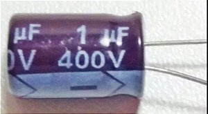 Capacitor Eletrolítico 1uF x 400V