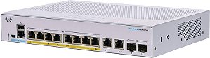 Switch Cisco CBS350-8P-E-2G-BR 8 Portas GbE PoE+ 60W 2x SFP 1G Combo
