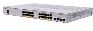 Switch Cisco CBS350-24FP-4X-BR 24 Portas GbE PoE+ 370W 4x SFP+ 10G