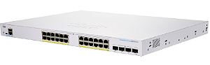 Switch Cisco CBS350 24 Portas GbE PoE 4 Portas SFP CBS350-24P-4G-BR
