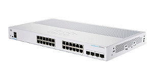 Switch Cisco CBS250 Smart 24 Portas GbE PoE 4 Portas SFP CBS250-24P-4G-BR