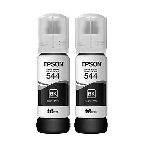 Refil de Tinta Epson T544 2 Garrafas Pretas - T544120-2P