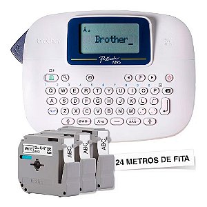 Rotulador Eletrônico Brother com 3 fitas Branco - PTM95WTBP