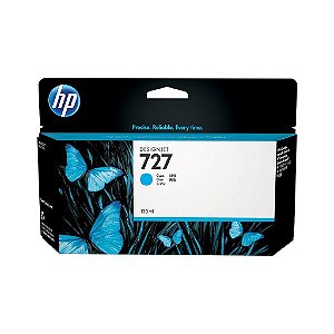 Cartucho de Tinta HP 727 Ciano PLUK 130ml B3P19A