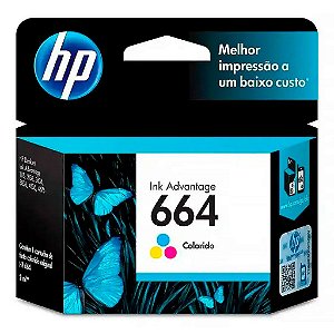 Cartucho de Tinta HP 664 Colorido - F6V28AB