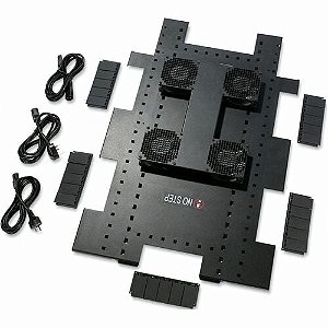 VENTILADOR EXAUSTOR RACK 220V BANDEJA COM 04 VENTILADORES 15V