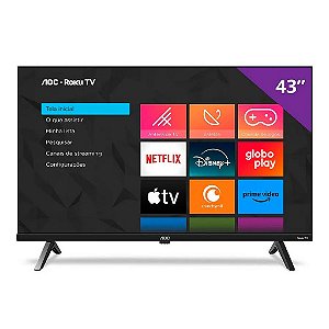 Smart TV AOC 43" Roku TV Full HD - 43S5045/78G