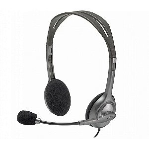 Headset Logitech H111 Analógico Estéreo Cinza - 981-000612-C