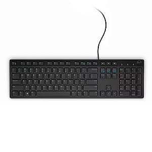 Teclado Dell KB216 CSG Multimídia com Fio Preto - 580-ADIN