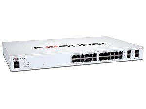 Switch Fortinet FS-124F-POE 185 W com Licença Forticare Premium 3 Anos
