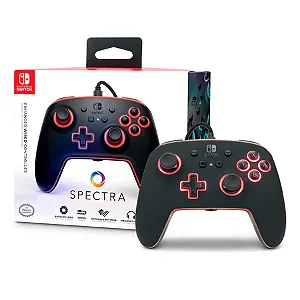 Controle Nintendo Switch Enhanced Power A Spectra LED Com Fio